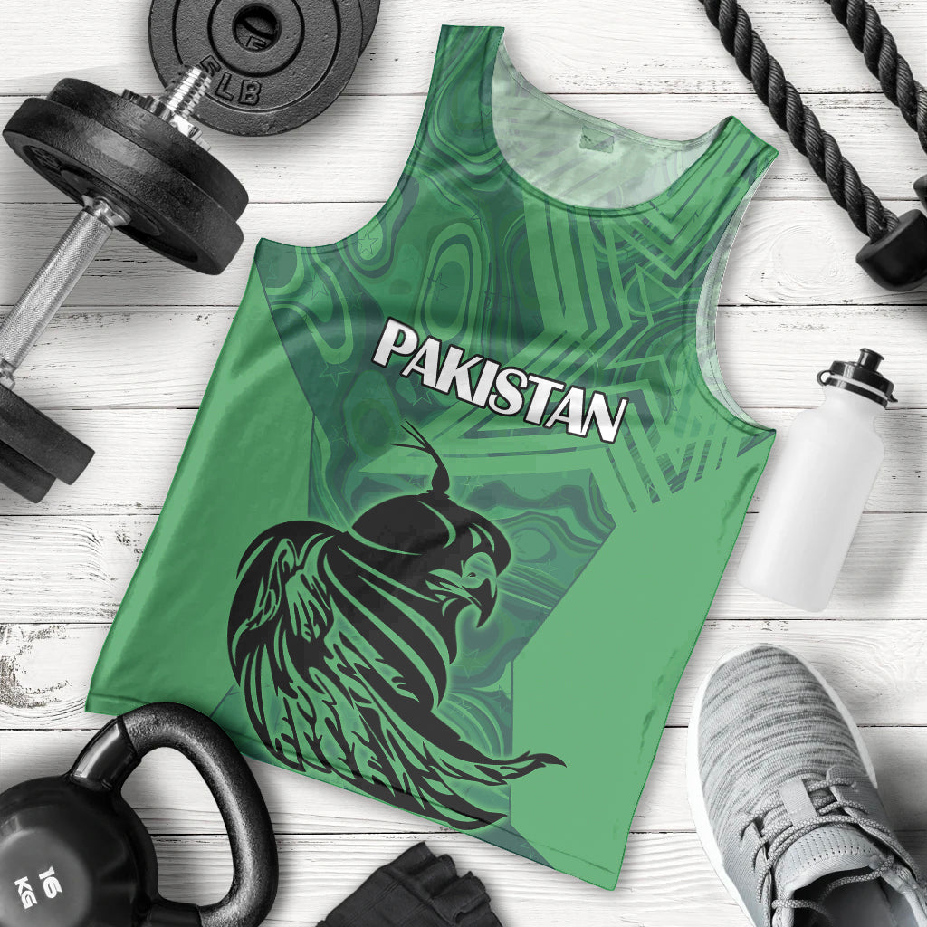 Pakistan Cricket Men Tank Top Go Falcon World Cup 2023 Sporty Style - Wonder Print Shop