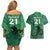 Custom Pakistan Cricket Couples Matching Off Shoulder Short Dress and Hawaiian Shirt Go Falcon World Cup 2023 Sporty Style LT9 - Wonder Print Shop