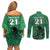 Custom Pakistan Cricket Couples Matching Off Shoulder Short Dress and Long Sleeve Button Shirts Go Falcon World Cup 2023 Sporty Style LT9 - Wonder Print Shop