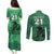 Custom Pakistan Cricket Couples Matching Puletasi Dress and Long Sleeve Button Shirts Go Falcon World Cup 2023 Sporty Style LT9 - Wonder Print Shop