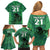 Custom Pakistan Cricket Family Matching Off Shoulder Short Dress and Hawaiian Shirt Go Falcon World Cup 2023 Sporty Style LT9 - Wonder Print Shop