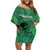 Custom Pakistan Cricket Family Matching Off Shoulder Short Dress and Hawaiian Shirt Go Falcon World Cup 2023 Sporty Style LT9 - Wonder Print Shop