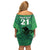 Custom Pakistan Cricket Family Matching Off Shoulder Short Dress and Hawaiian Shirt Go Falcon World Cup 2023 Sporty Style LT9 - Wonder Print Shop