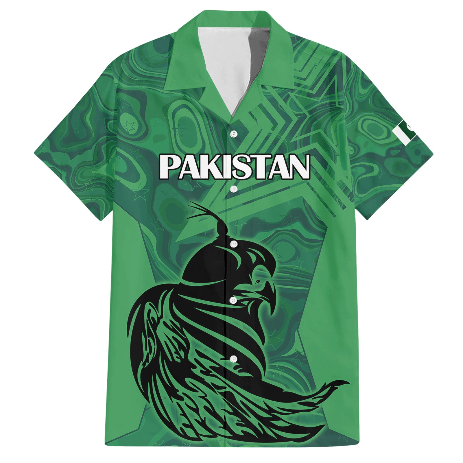 Custom Pakistan Cricket Hawaiian Shirt Go Falcon World Cup 2023 Sporty Style - Wonder Print Shop