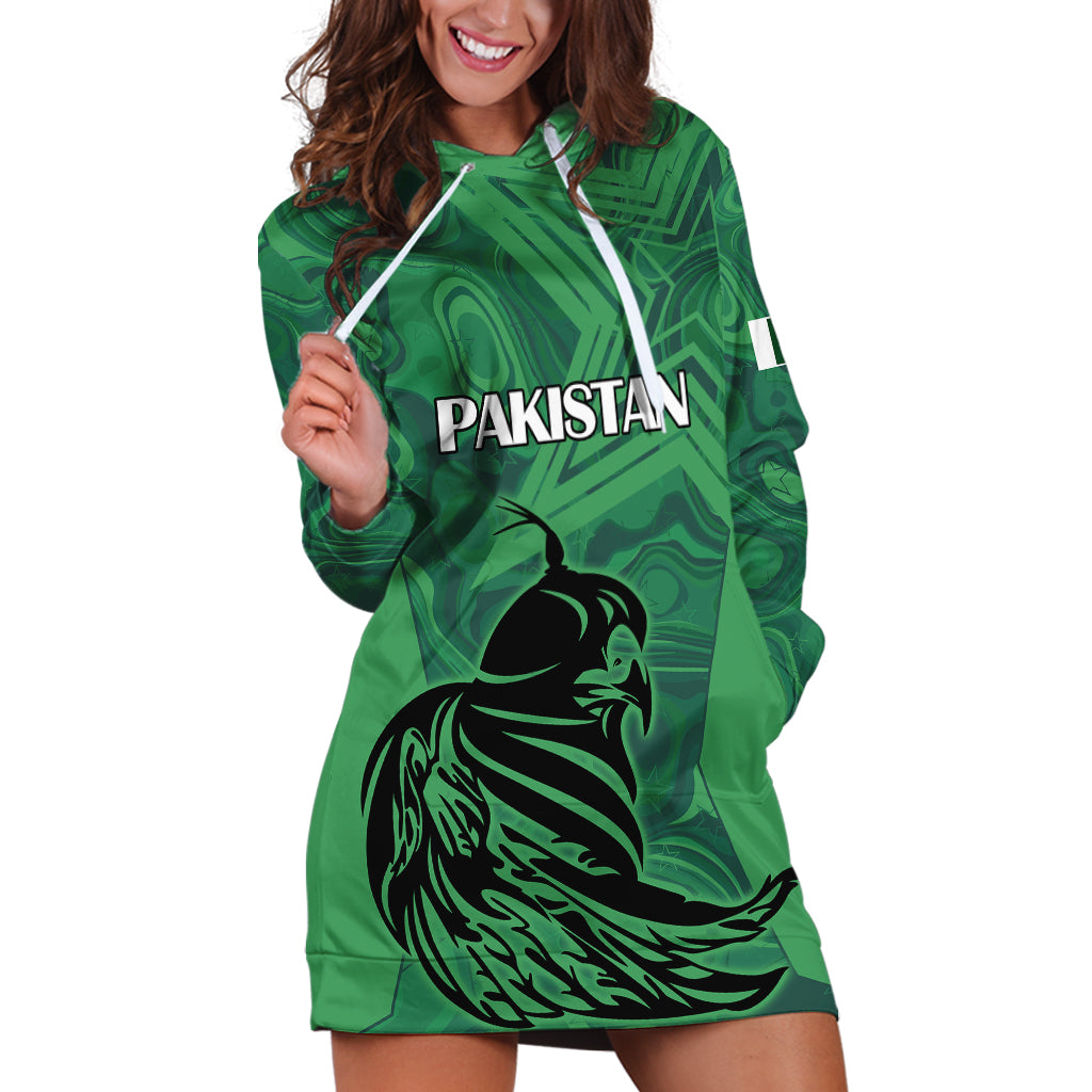 Custom Pakistan Cricket Hoodie Dress Go Falcon World Cup 2023 Sporty Style - Wonder Print Shop