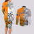 Fiji Australia Rugby Couples Matching Long Sleeve Bodycon Dress and Long Sleeve Button Shirts World Cup 2023 Polynesia Tapa Mixed Indigenous Aboriginal LT9 - Wonder Print Shop