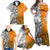 Fiji Australia Rugby Family Matching Off Shoulder Maxi Dress and Hawaiian Shirt World Cup 2023 Polynesia Tapa Mixed Indigenous Aboriginal LT9 - Wonder Print Shop