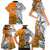 Fiji Australia Rugby Family Matching Short Sleeve Bodycon Dress and Hawaiian Shirt World Cup 2023 Polynesia Tapa Mixed Indigenous Aboriginal - Wonder Print Shop