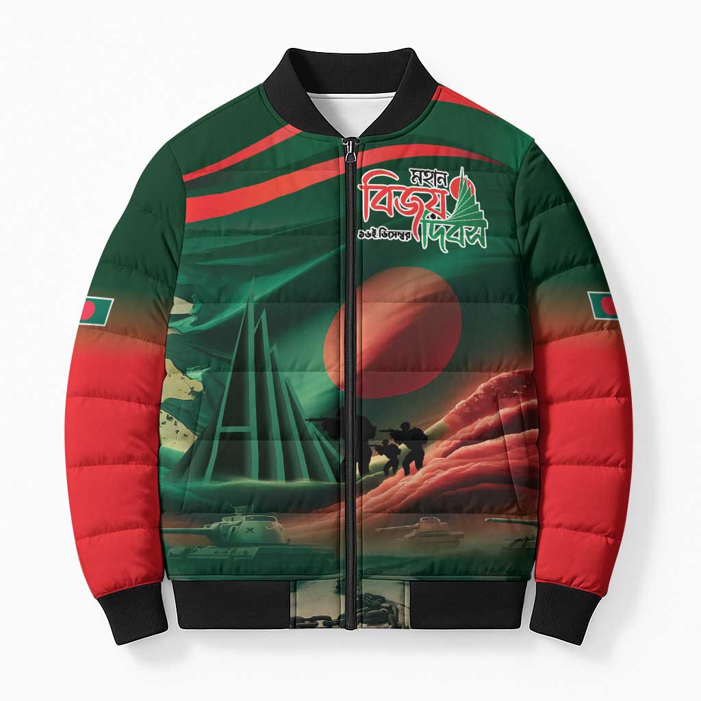 Bangladesh Victory Day Bomber Puffer Jacket National Martyrs' Memorial - Wonder Print Shop