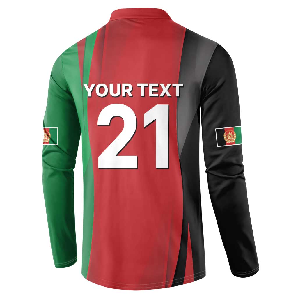 Custom Afghanistan Cricket Spirit 2026 Button Sweatshirt World T20 Edition - Wonder Print Shop