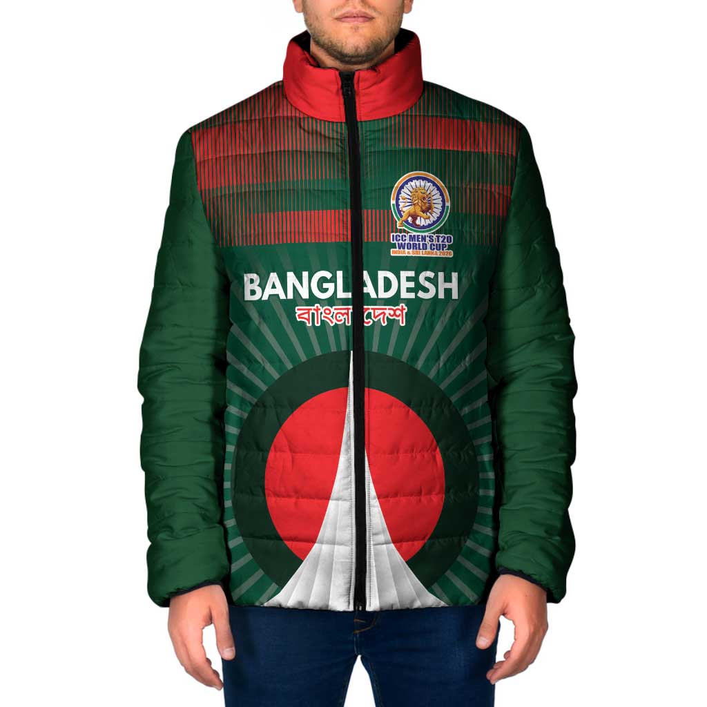 Custom Bangladesh Cricket Spirit 2026 Padded Jacket World T20 Edition - Bengal Tiger - Wonder Print Shop