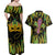 Feather Mask Mardi Gras Couples Matching Off Shoulder Maxi Dress and Hawaiian Shirt LT9 - Wonder Print Shop