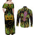 Feather Mask Mardi Gras Couples Matching Off Shoulder Maxi Dress and Long Sleeve Button Shirt LT9 - Wonder Print Shop