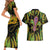 Feather Mask Mardi Gras Couples Matching Short Sleeve Bodycon Dress and Hawaiian Shirt LT9 - Wonder Print Shop