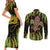 Feather Mask Mardi Gras Couples Matching Short Sleeve Bodycon Dress and Long Sleeve Button Shirt LT9 - Wonder Print Shop