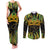 Feather Mask Mardi Gras Couples Matching Tank Maxi Dress and Long Sleeve Button Shirt LT9 - Wonder Print Shop