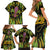 Feather Mask Mardi Gras Family Matching Short Sleeve Bodycon Dress and Hawaiian Shirt - Wonder Print Shop