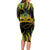 Feather Mask Mardi Gras Long Sleeve Bodycon Dress - Wonder Print Shop