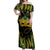 Feather Mask Mardi Gras Off Shoulder Maxi Dress - Wonder Print Shop