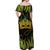 Feather Mask Mardi Gras Off Shoulder Maxi Dress - Wonder Print Shop