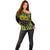 Feather Mask Mardi Gras Off Shoulder Sweater - Wonder Print Shop