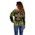 Feather Mask Mardi Gras Off Shoulder Sweater - Wonder Print Shop