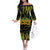 Feather Mask Mardi Gras Off The Shoulder Long Sleeve Dress - Wonder Print Shop