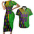 Peace Love Mardi Gras Couples Matching Short Sleeve Bodycon Dress and Hawaiian Shirt Carnival Masks With Feathers LT9 - Wonder Print Shop