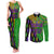 Peace Love Mardi Gras Couples Matching Tank Maxi Dress and Long Sleeve Button Shirt Carnival Masks With Feathers LT9 - Wonder Print Shop