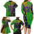 Peace Love Mardi Gras Family Matching Long Sleeve Bodycon Dress and Hawaiian Shirt Carnival Masks With Feathers LT9 - Wonder Print Shop