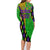 Peace Love Mardi Gras Family Matching Long Sleeve Bodycon Dress and Hawaiian Shirt Carnival Masks With Feathers LT9 - Wonder Print Shop