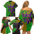 Peace Love Mardi Gras Family Matching Off Shoulder Short Dress and Hawaiian Shirt Carnival Masks With Feathers LT9 - Wonder Print Shop