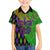 Peace Love Mardi Gras Family Matching Puletasi and Hawaiian Shirt Carnival Masks With Feathers - Wonder Print Shop