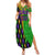 Peace Love Mardi Gras Family Matching Summer Maxi Dress and Hawaiian Shirt Carnival Masks With Feathers - Wonder Print Shop