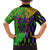 Peace Love Mardi Gras Family Matching Tank Maxi Dress and Hawaiian Shirt Carnival Masks With Feathers - Wonder Print Shop