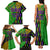 Peace Love Mardi Gras Family Matching Tank Maxi Dress and Hawaiian Shirt Carnival Masks With Feathers - Wonder Print Shop