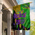 Peace Love Mardi Gras Garden Flag Carnival Masks With Feathers - Wonder Print Shop