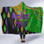 Peace Love Mardi Gras Hooded Blanket Carnival Masks With Feathers