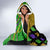 Peace Love Mardi Gras Hooded Blanket Carnival Masks With Feathers