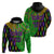 Peace Love Mardi Gras Hoodie Carnival Masks With Feathers - Wonder Print Shop