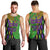 Peace Love Mardi Gras Men Tank Top Carnival Masks With Feathers - Wonder Print Shop