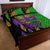 Peace Love Mardi Gras Quilt Bed Set Carnival Masks With Feathers - Wonder Print Shop