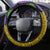 Peace Love Mardi Gras Steering Wheel Cover Carnival Masks With Feathers - Wonder Print Shop