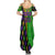 Peace Love Mardi Gras Summer Maxi Dress Carnival Masks With Feathers - Wonder Print Shop