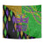 Peace Love Mardi Gras Tapestry Carnival Masks With Feathers