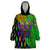 Peace Love Mardi Gras Wearable Blanket Hoodie Carnival Masks With Feathers - Wonder Print Shop