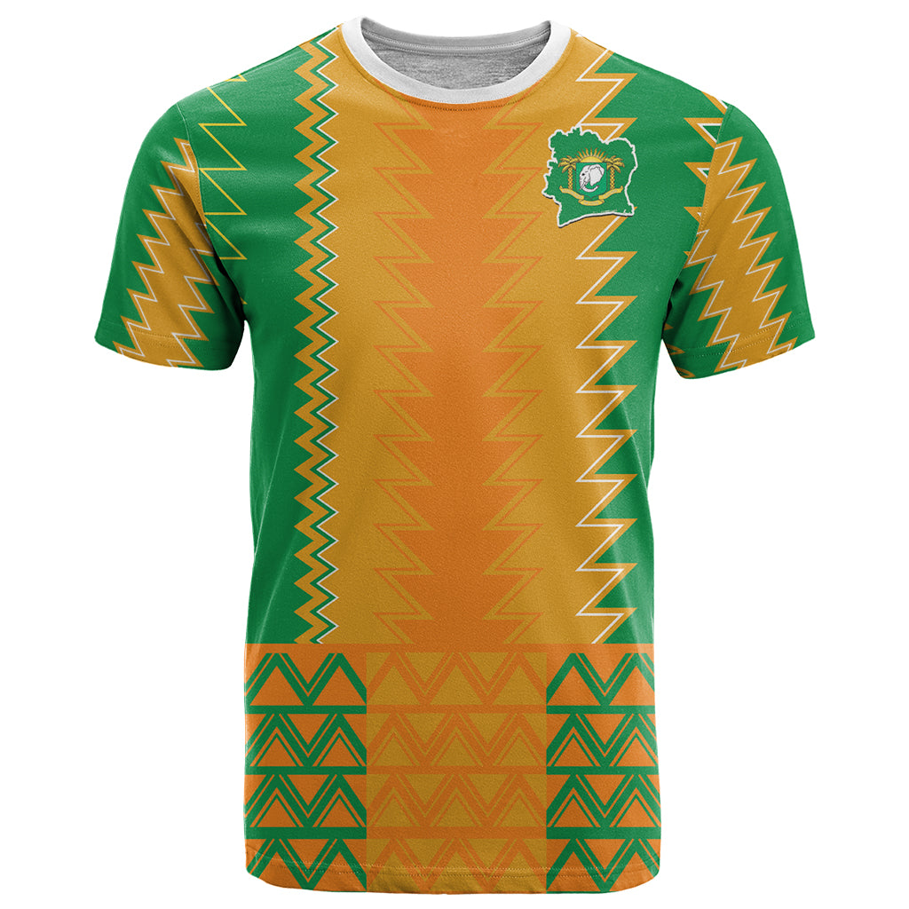 Custom Ivory Coast Football T Shirt Les Elephants 2024 Sporty Style