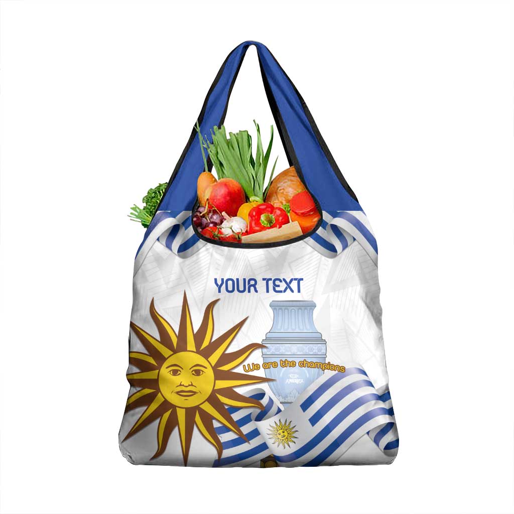 Custom Uruguay La Celeste Football Champions Grocery Bag Glory To The Sky Blue