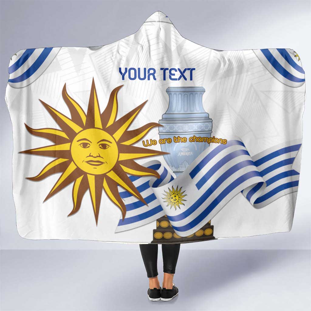 Custom Uruguay La Celeste Football Champions Hooded Blanket Glory To The Sky Blue