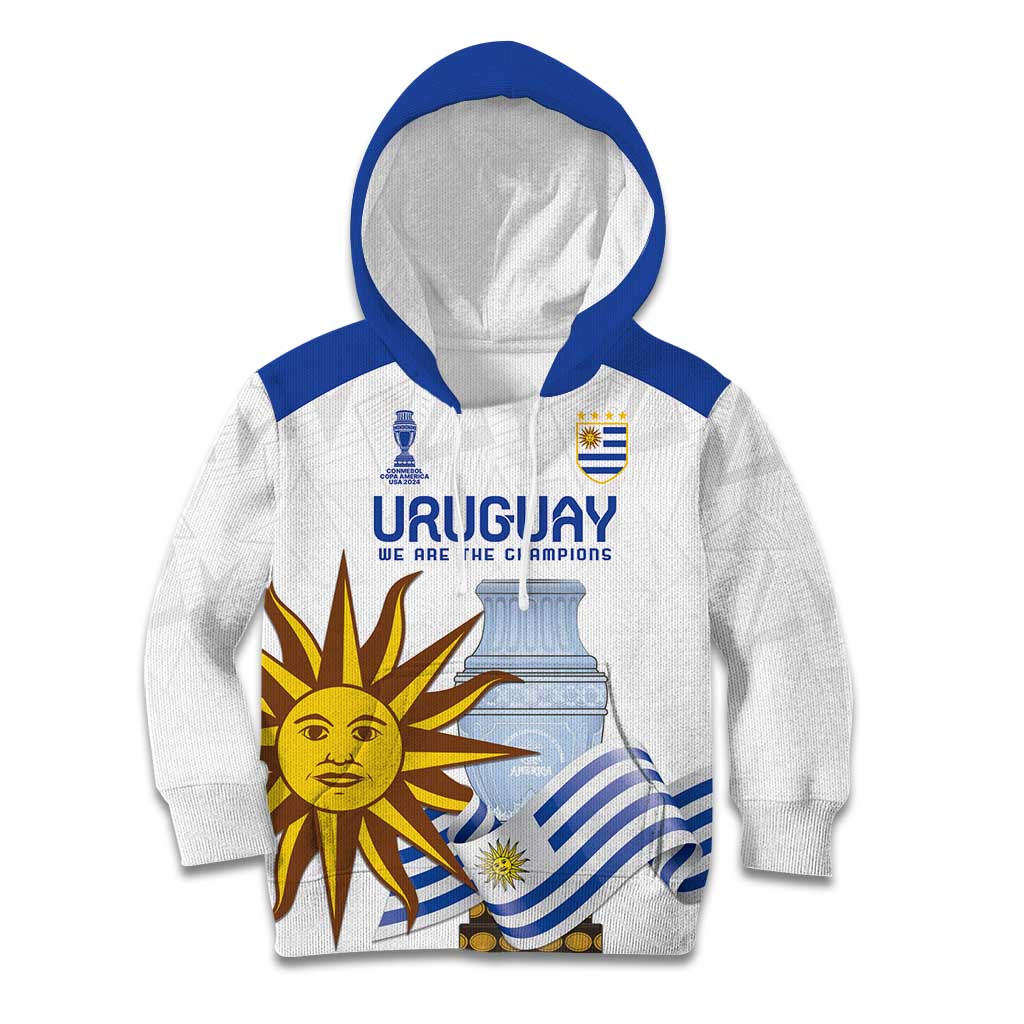 Custom Uruguay La Celeste Football Champions Kid Hoodie Glory To The Sky Blue - Wonder Print Shop